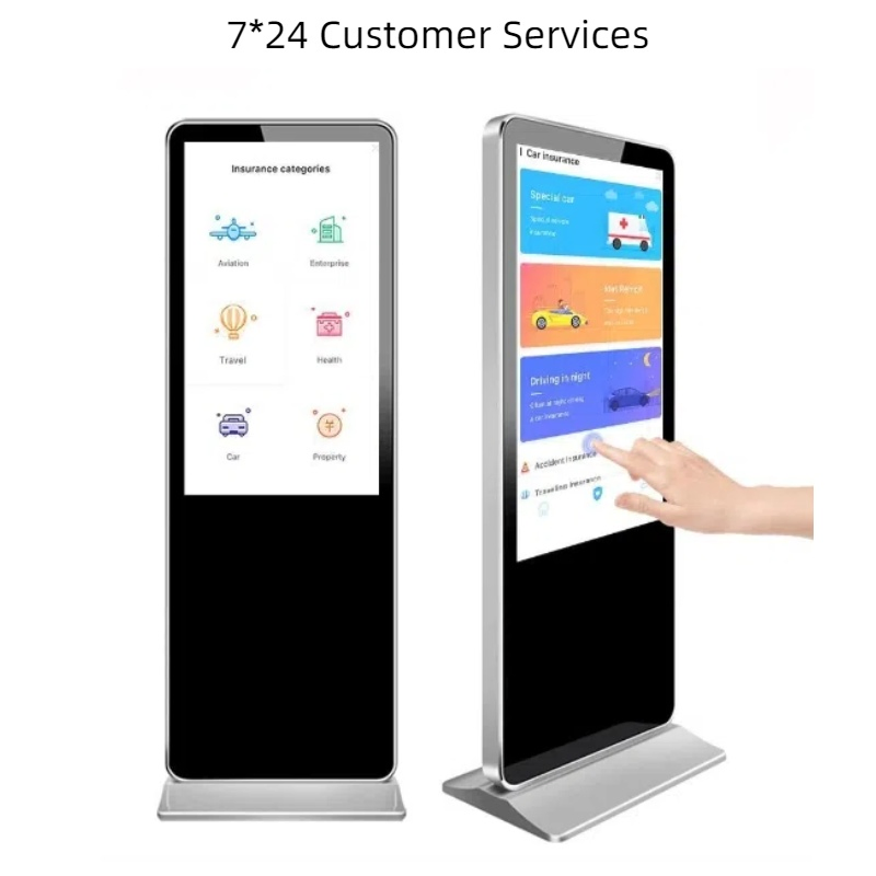 Hot Sell 32 43 45 48 49 55 65 Inch Large Size Floor Standing LCD Advertising Player Innovative Touch Screen Koisk Advertising Display