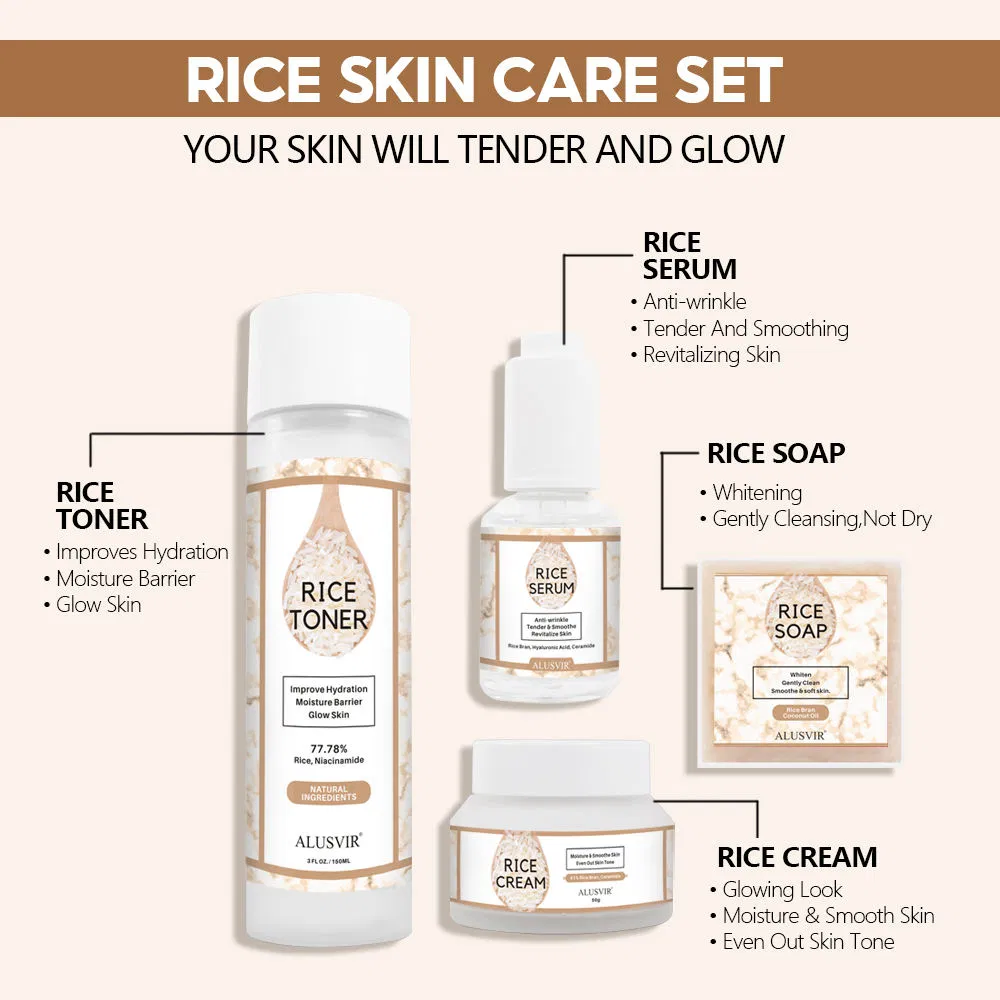 Whitening Rice Face Toner Hyaluronic Acid Organic Brightening Facial Water Toner