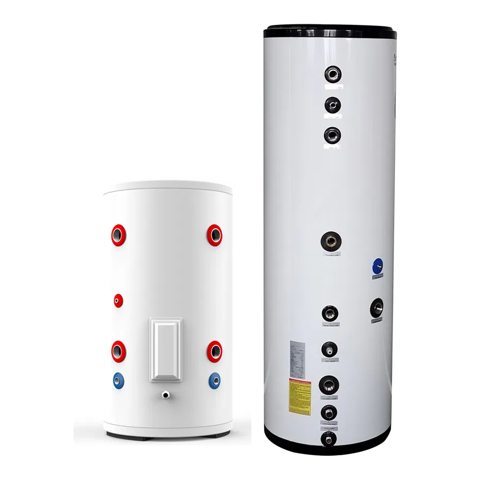 China Factory SUS304 200L 300L European Family Use Heat Pump Buffer Tank Custom Hot Water Tank