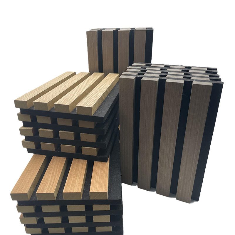 Pure Decorative Layer Wooden Slat Office Acoustic Wall Panels Great Sound