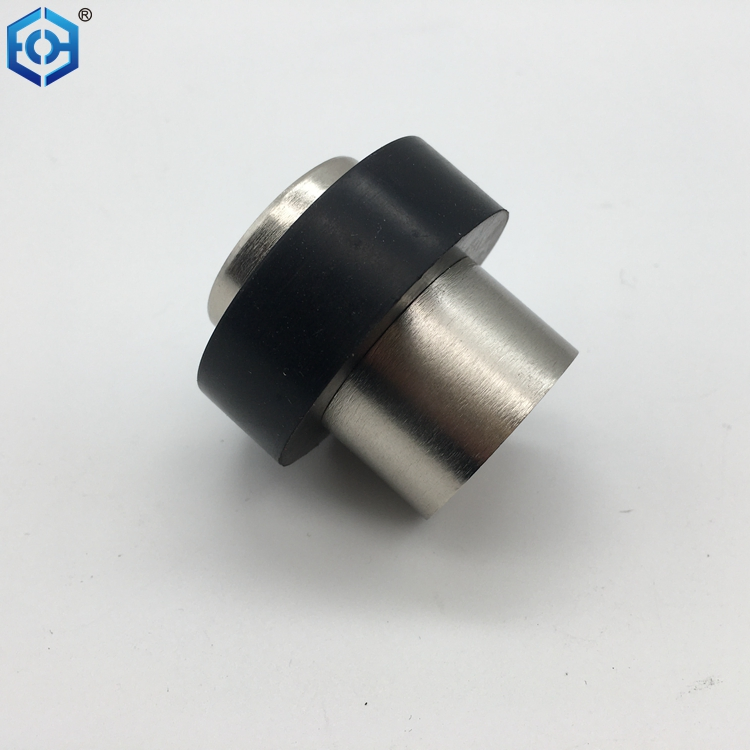 Solid Brass Rubber Bumper Floor Mount Door Hardware Metal Stopper