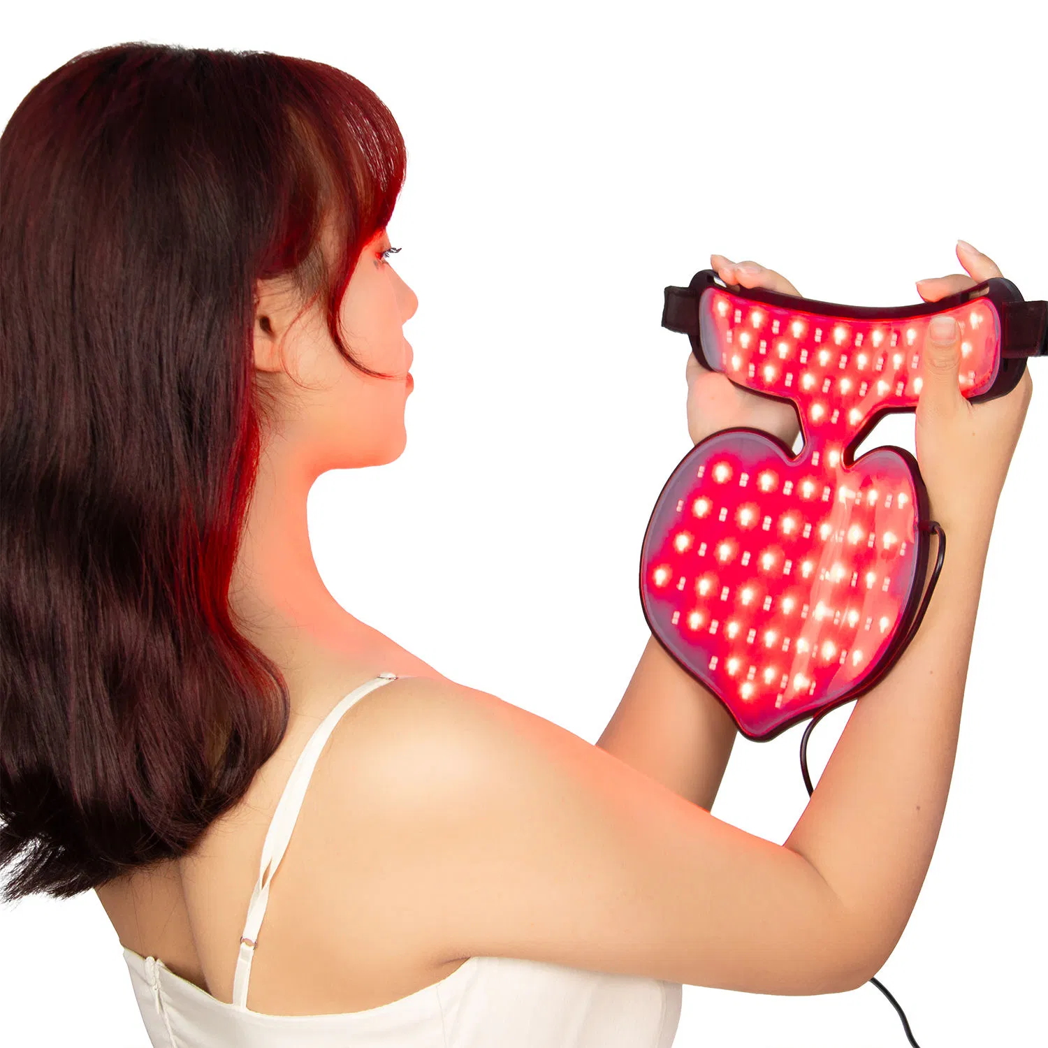 Custom 100% Food-Grade Silicone Red Light Therapy Facial Mask & Neck Mask