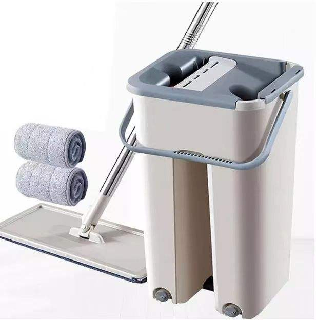 Набор для уборки: плоская швабра с ведром