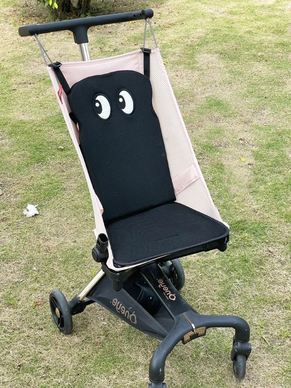 Cozy Toddler Stroller Seat Pad with Cute Embroidered Eyes