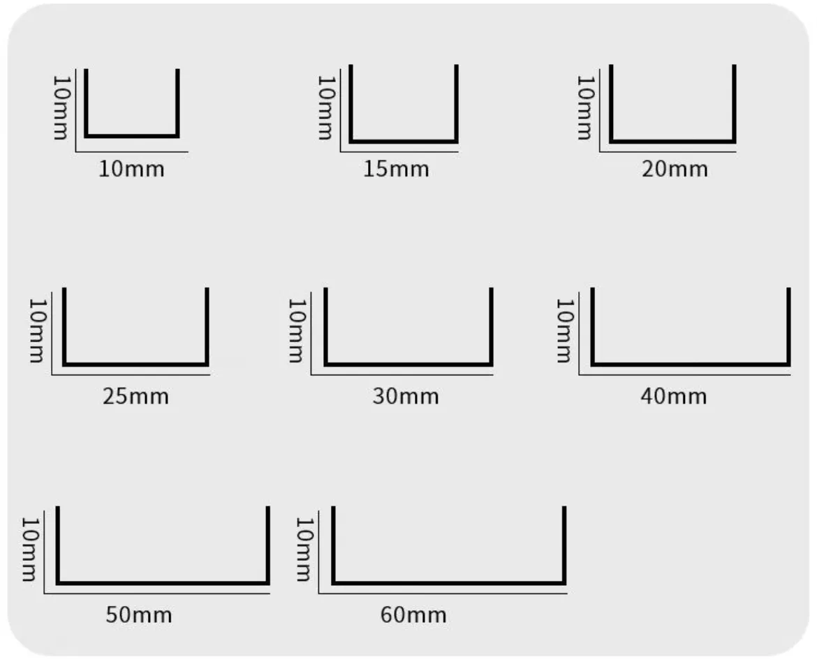 10*20*10mm Wall Corner Protectionstainless Steel U-Shaped Tile Strip Trim