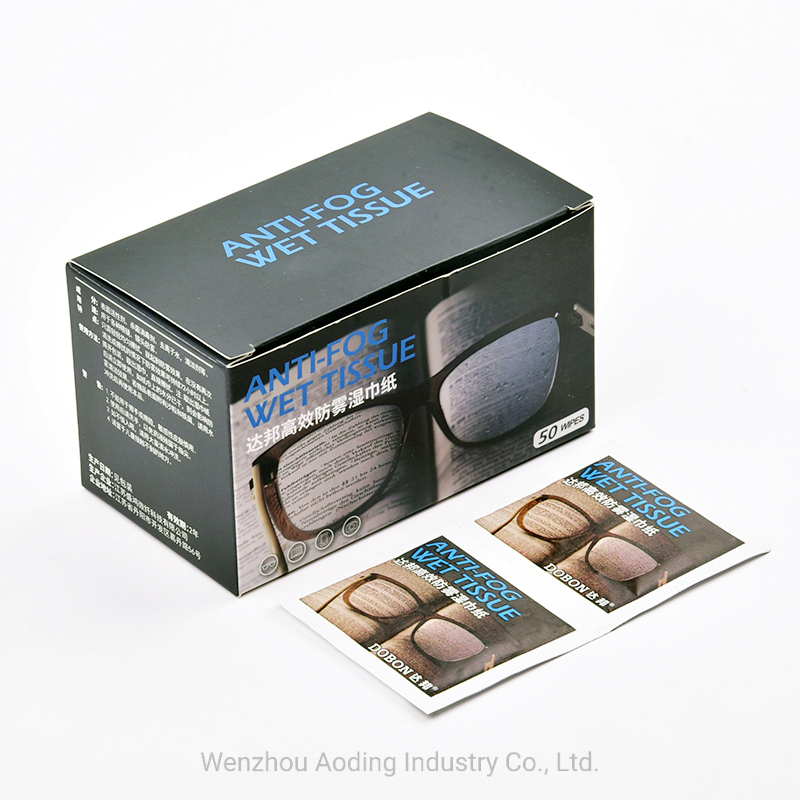 High Quality Personalized Pre Moistened Lens Anti Fog Wipes Lens Tissue Wipes