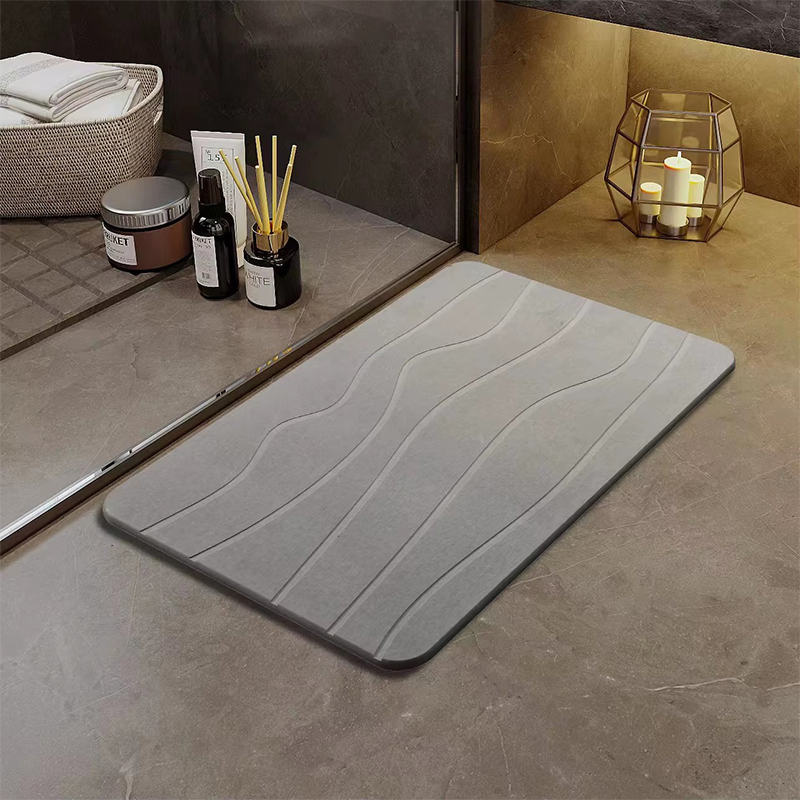 New Design Fast Drying Thin Stone Diatomaceous Earth Bath Mat for Bathroom