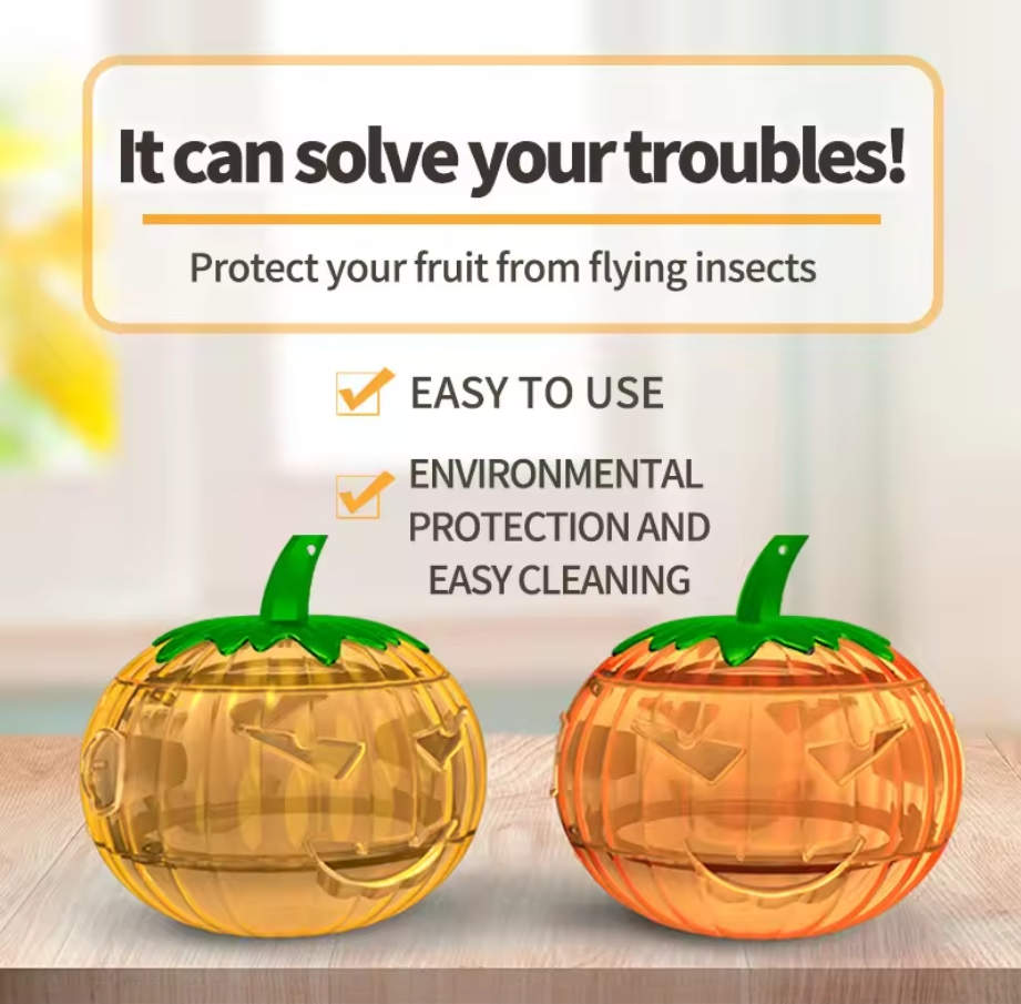 New Pumpkin Light Shaped Fruit Fly Trap Hanging Flea Trap
