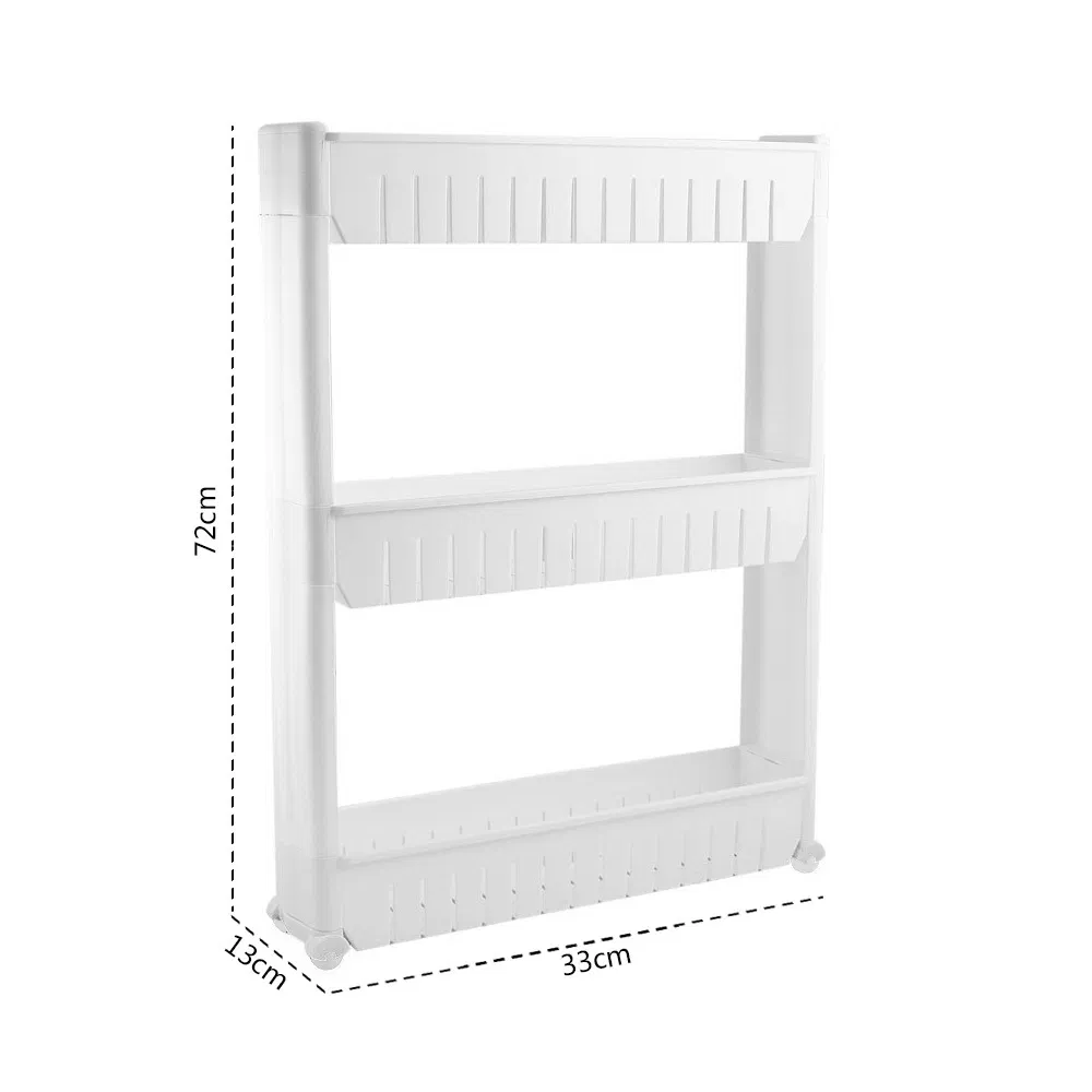 Multifunctional Corner Gap Storage Rack Stackable & Detachable Narrow Shelf Organizer for Kitchen, Bathroom, Pantry