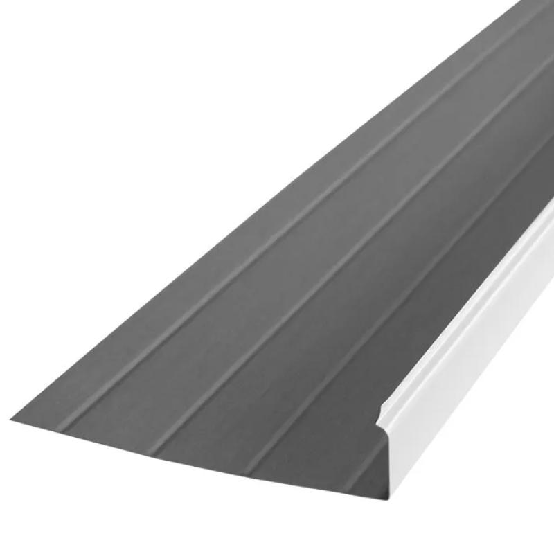 Fascia Trim, 12 FT L, 8 in W, 0.0112 Gauge, Aluminum, White, Enamel White