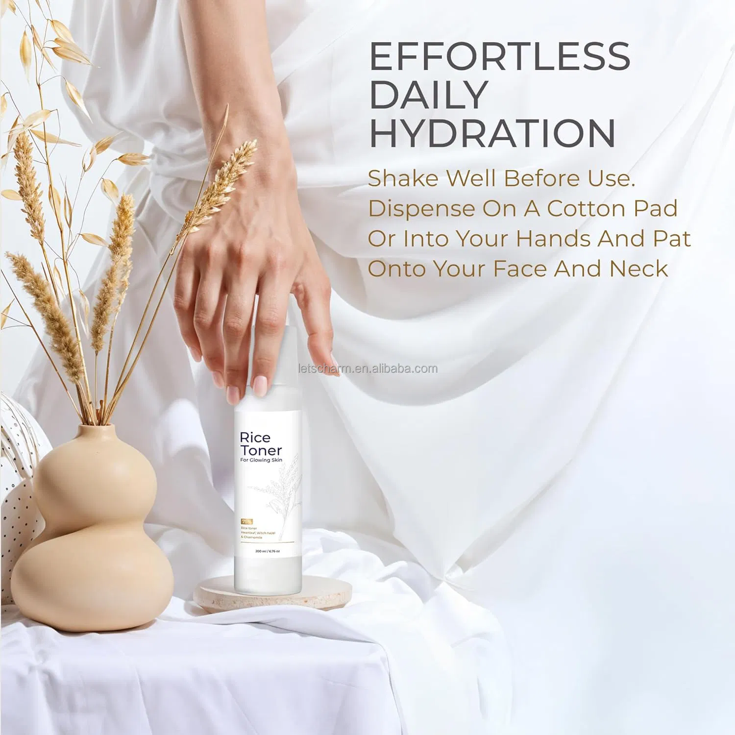 Ls159 OEM Custom Hydrating Face Toner: Rice Extract, Niacinamide, Chamomile for T-Zone