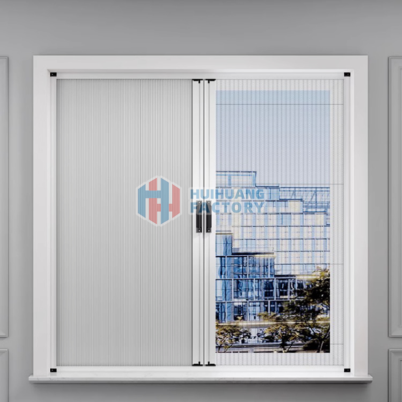 Day and Night Honeycomb Curtain Blinds Sunshade and Anti-Mosquito Folding Window Screen