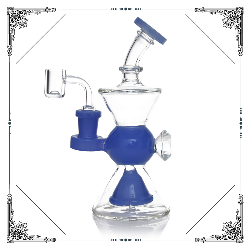 Wholesale Showerhead Perc Small Glass Recycler Smoking Water Pipe DAB Oil Rig Oil Burner