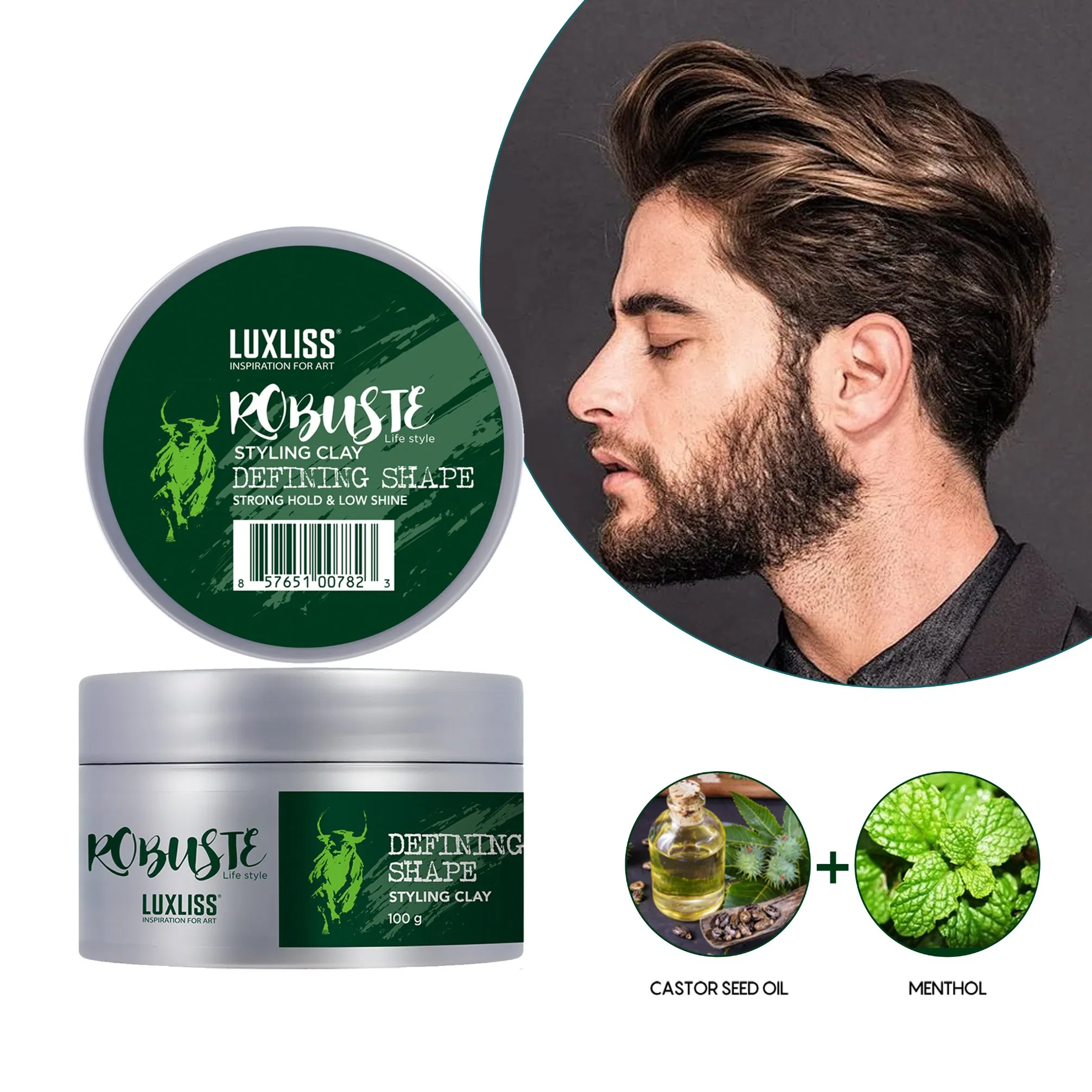 Luxliss Private Label Hair Styling Paste Men Clay Fashion Style Hair Care
