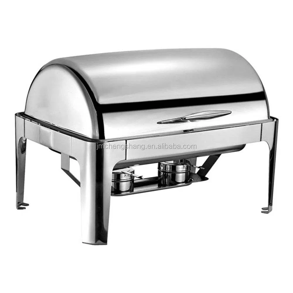 Hot Sale Commercial Food Warmers Ceramic Food Pan 9L Stainless Steel Decorative Fancy Chafing Dish Sets