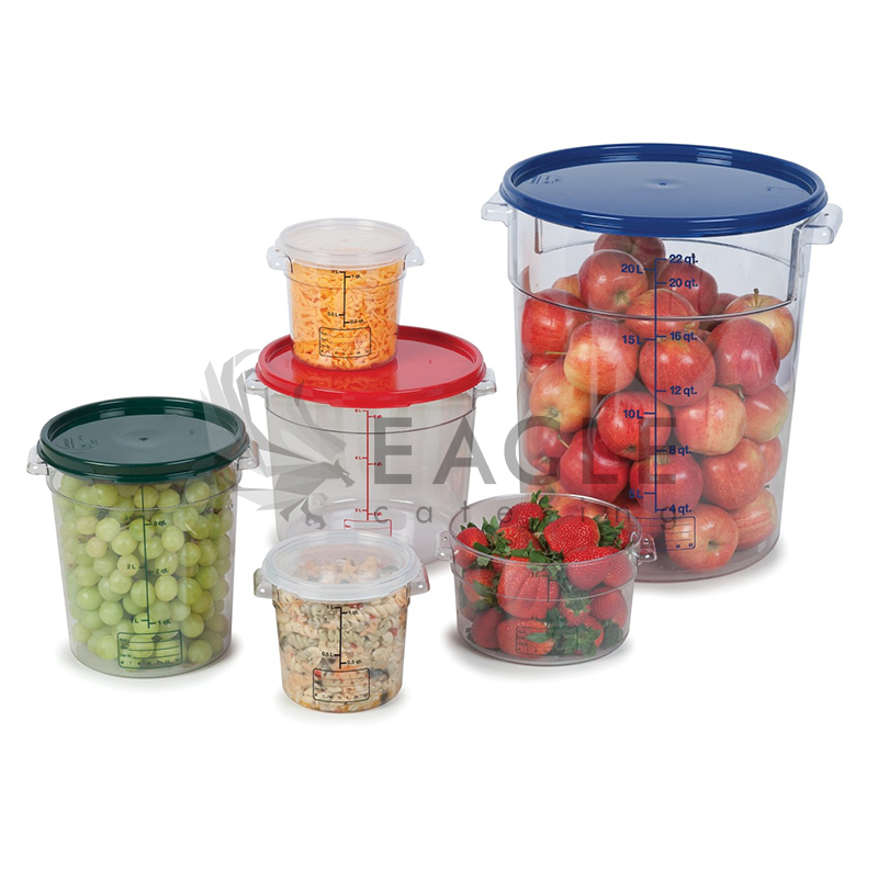 Clear Round Polycarbonate Food Storage Container with Scales