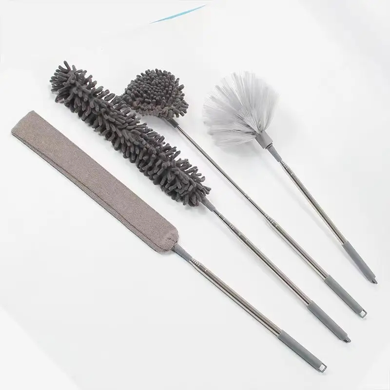 Retractable Stainless Steel Handle Microfiber Dusters Endable Head Ceiling Fan Duster