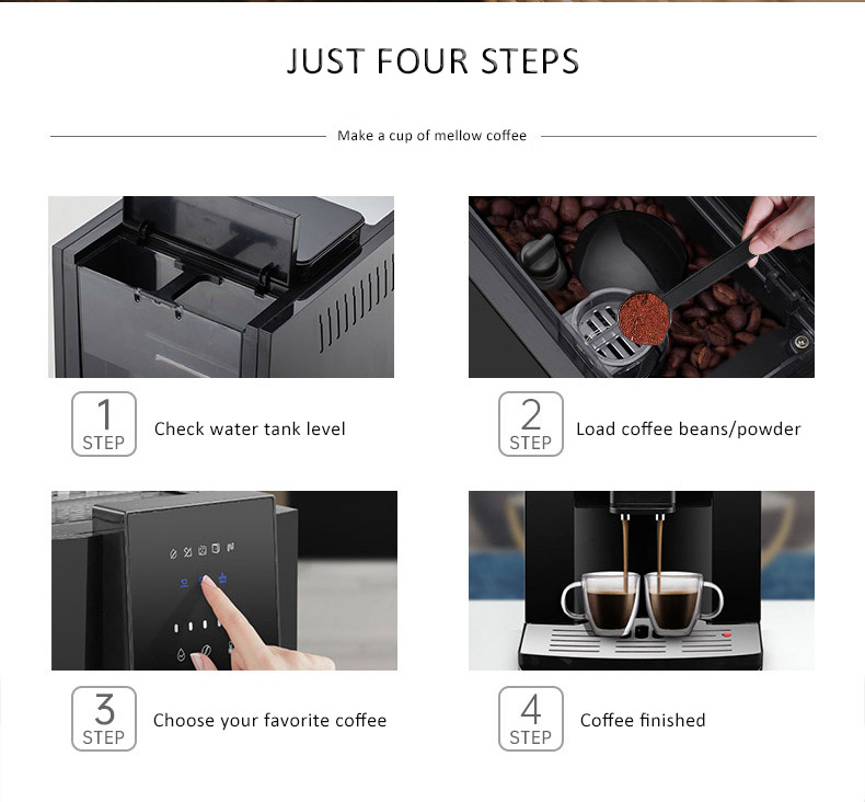 Fully Automatic Espresso Coffee Fresh Tea Vending Machine with Touch Panel