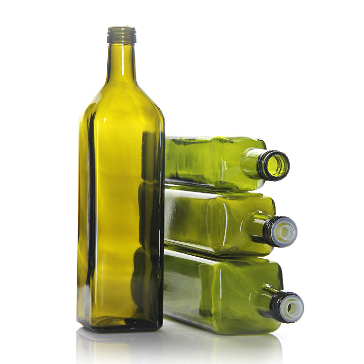 Popular 250ml 500ml Round Square Glass Olive Oil Bottle
