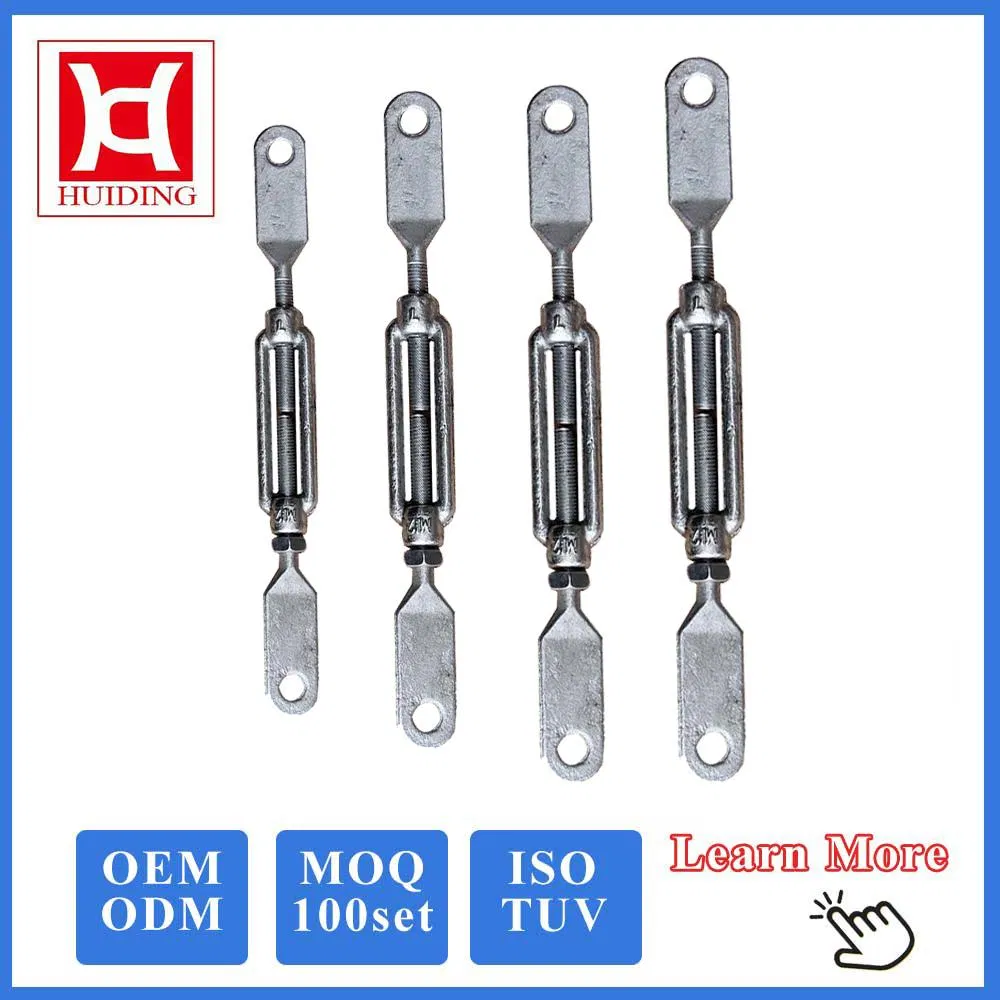 Wire Rope Eye Hook Drop Forged Galvanized Steel Double Eye Turnbuckle