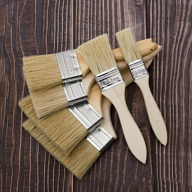 Кисть для масляной живописи с деревянной ручкой и щетиной кабана