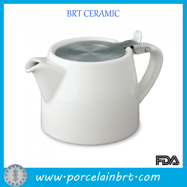 Ceramic Teapot with Stainless Steel Infuser
