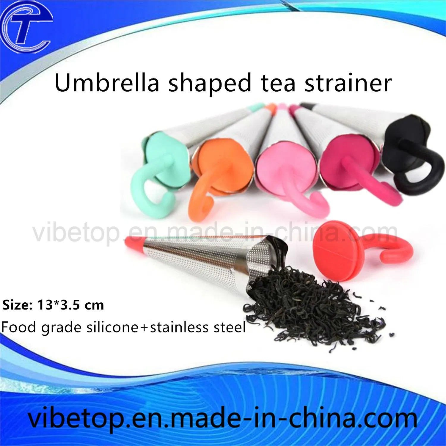 Wholesale Unique Umbrella Shaped Tea Strainer