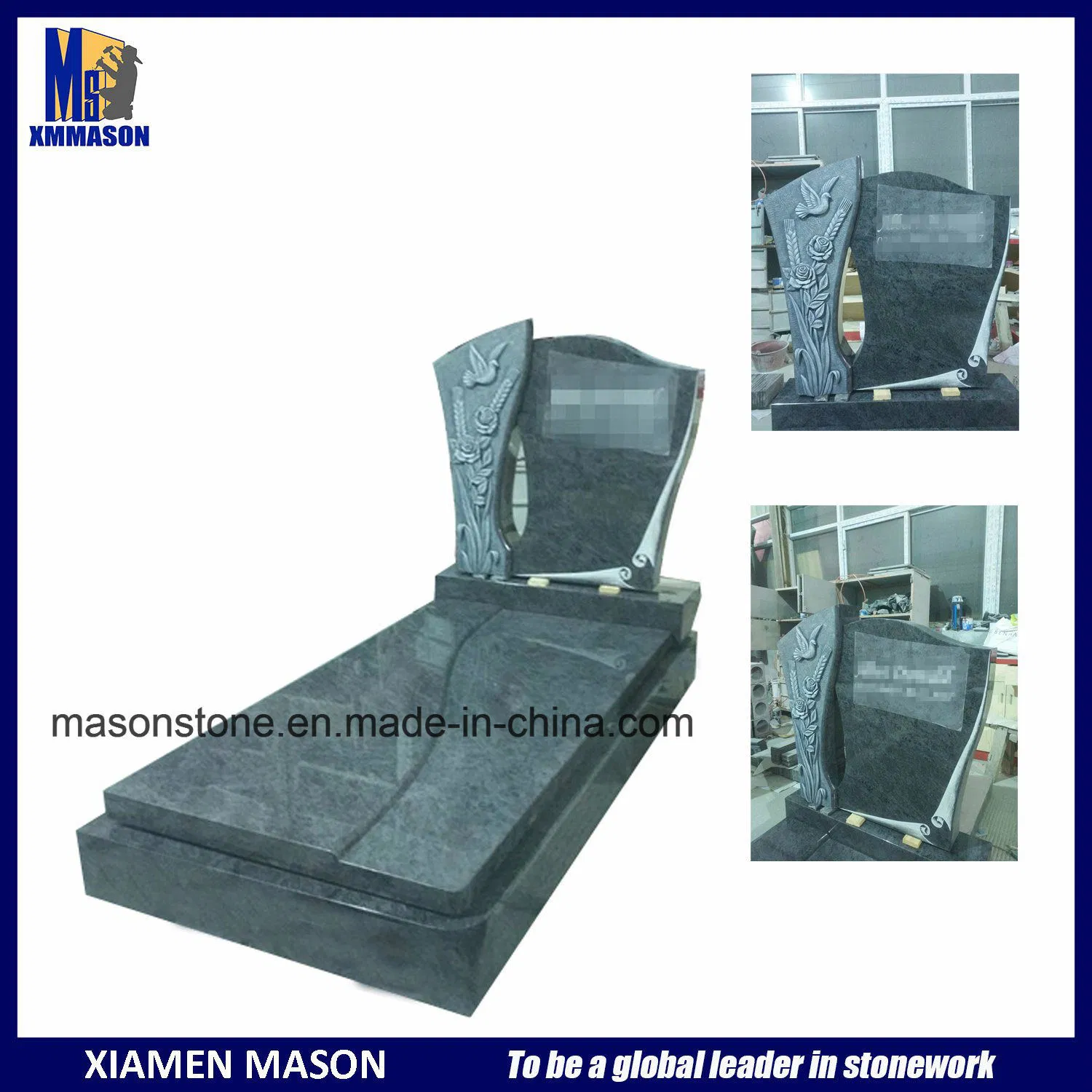 France Customized Headstone with 3D Engraving Car