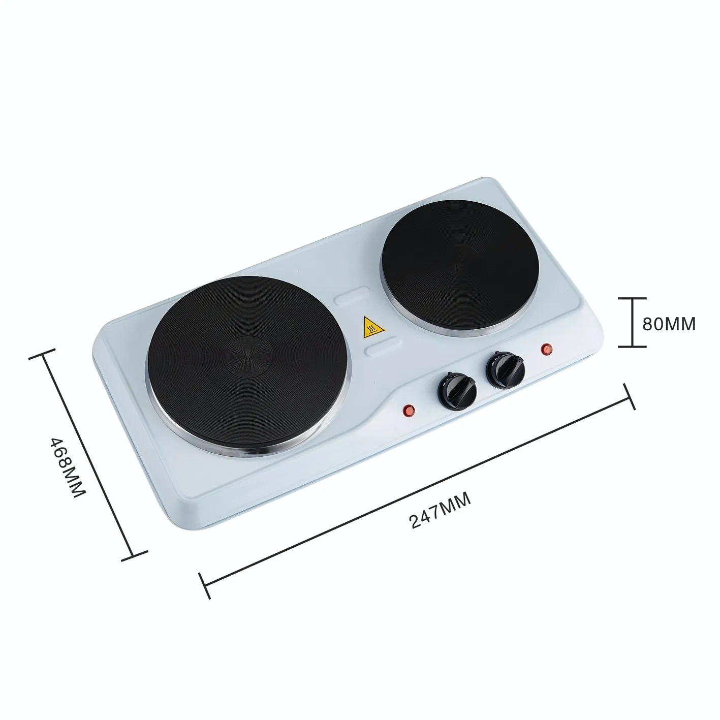 Hot Selling Portable Countertop Stainless Steel Cooker with 2 Heating Zones