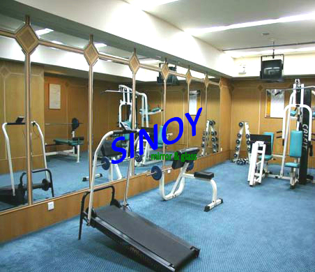 Gym Wall Safety Mirror with Cat I PE Film or Cat II