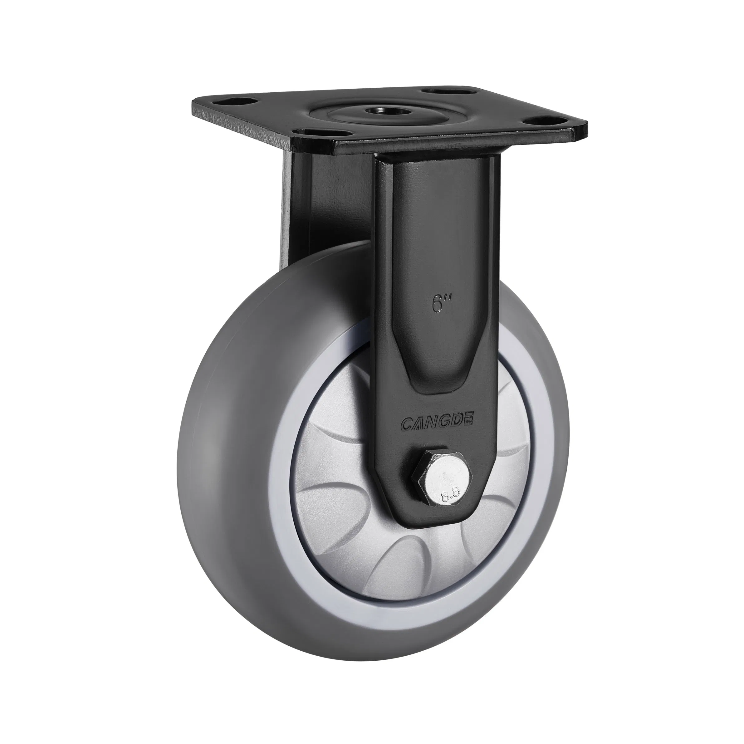 4/5/6/8 Inches Heavy Duty Stainless Steel Black TPR Caster Wheels