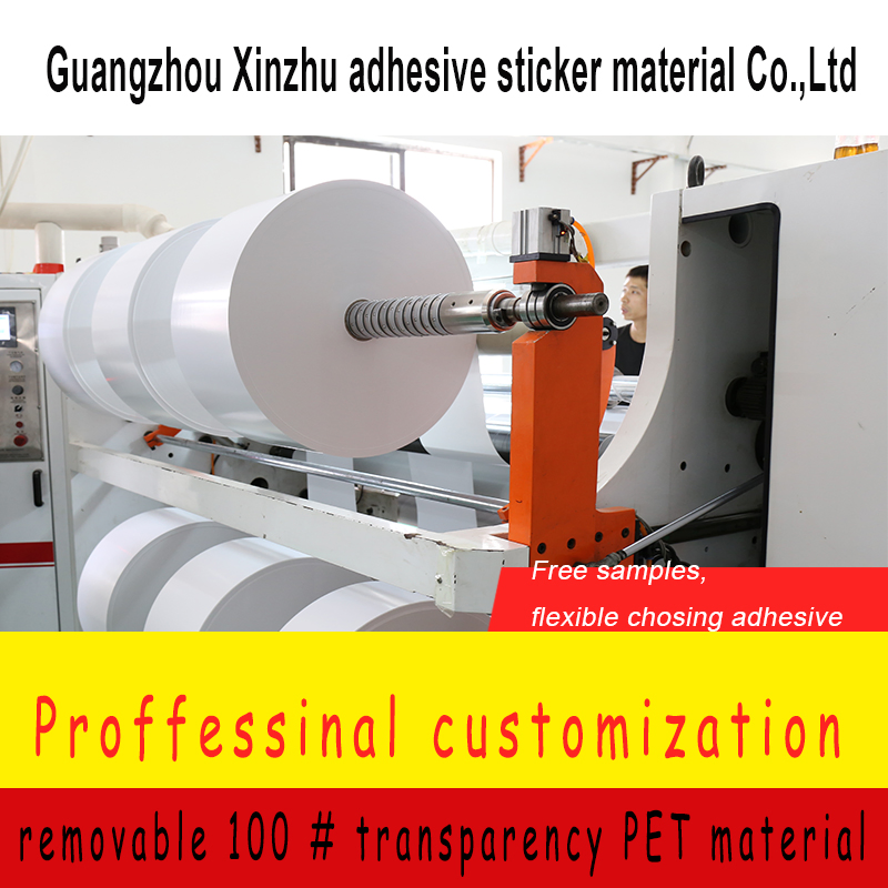 Removable 100# Transparency Pet Adhesive Sticker Label Sticker Material Xzkt-10060