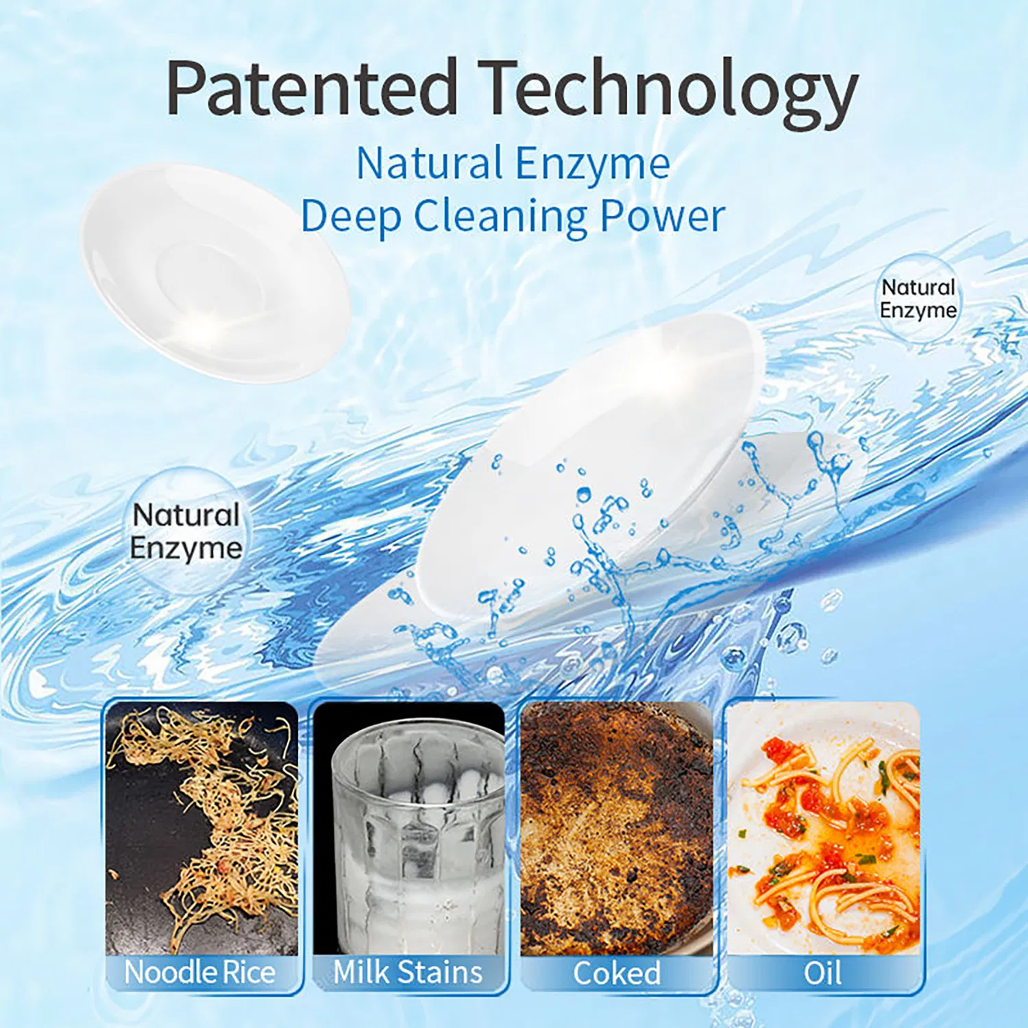 Powerful Enzyme Cleaner for Kitchen Utensils and Tableware