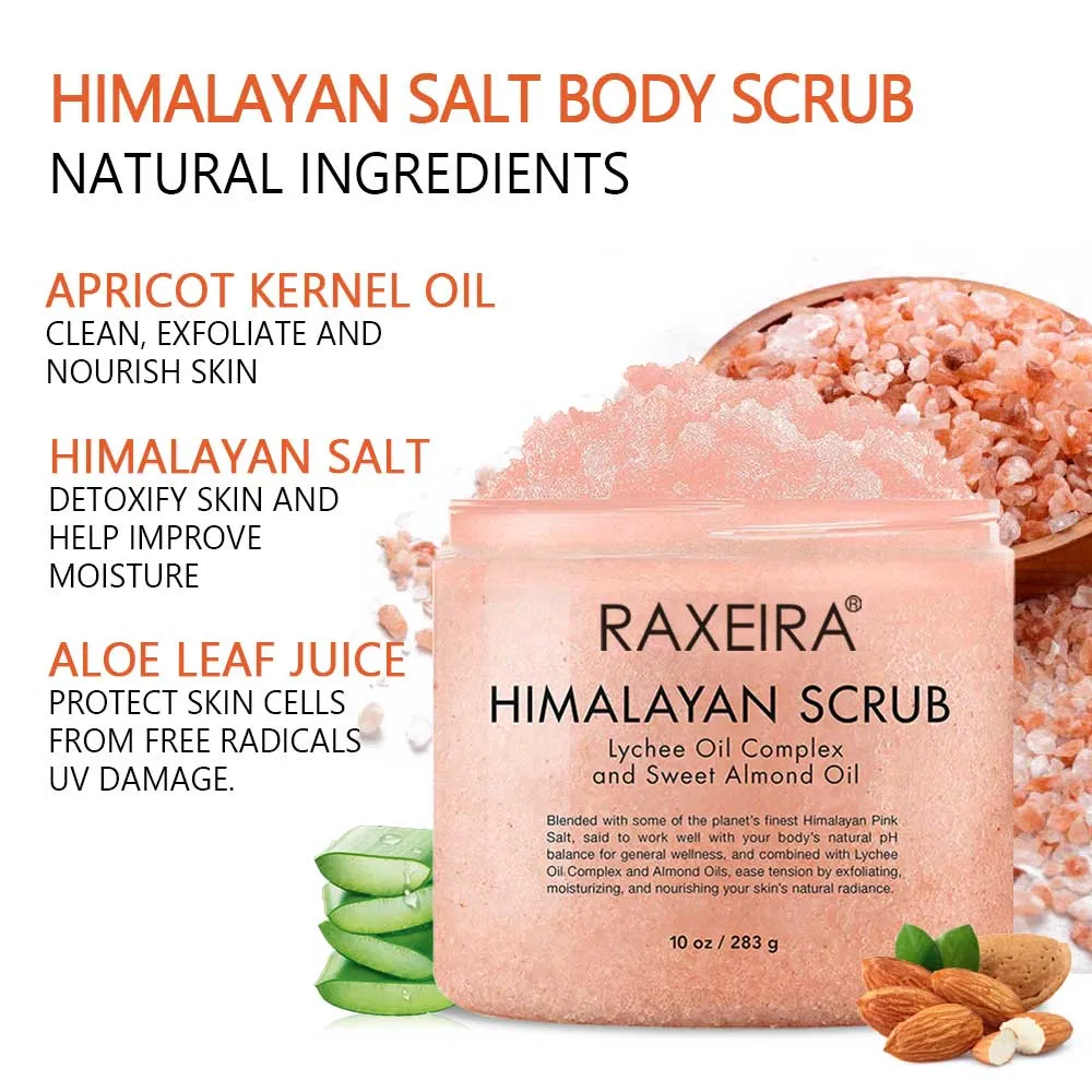 100% Natural Hydrating and Exfoliating Himalayan Salt Body Scrub for Acne Prone