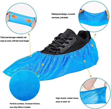 Disposable Shoe & Boot Covers Waterproof Slip Resistant Shoe Booties