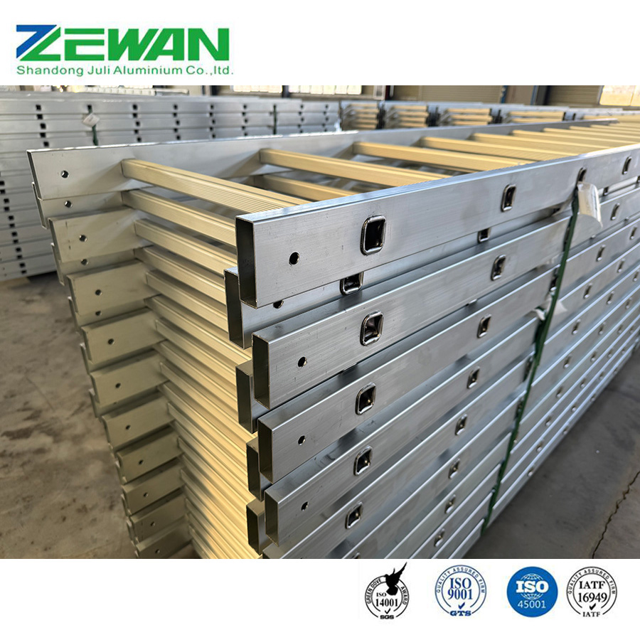 Wholesale Customization Straight Vertical Ladder Industrial Aluminum Single Stair 3*12 Steps Ladder