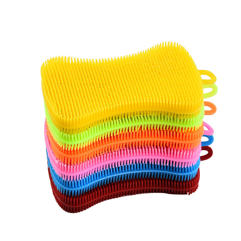 Multipurpose Kitchen Silicone Scrubber Vegetable Clean Dish Washing Brush