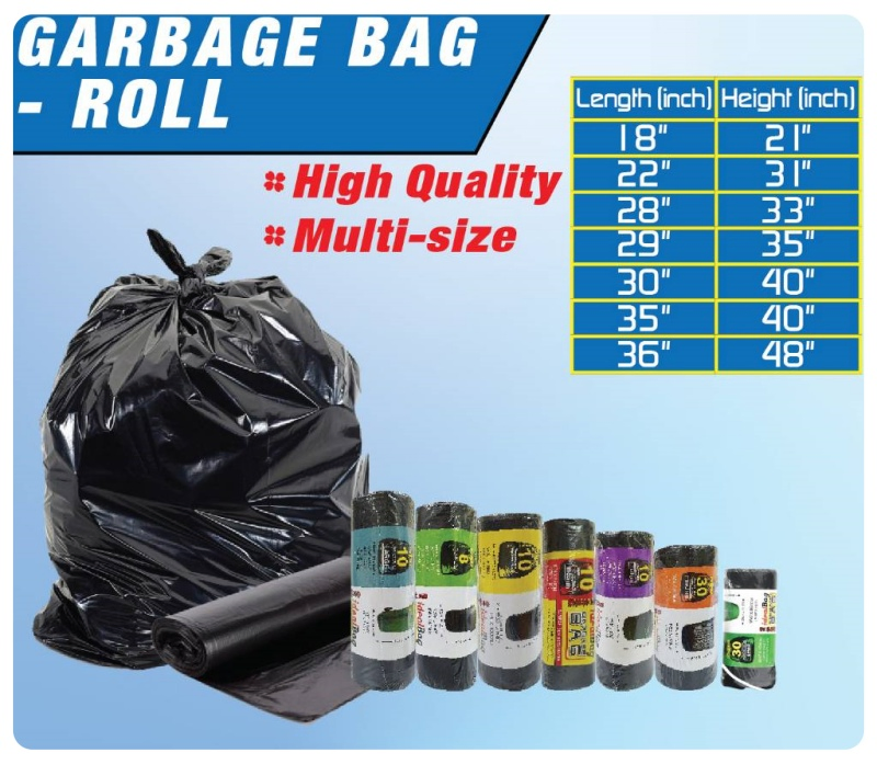 Мусорные пакеты 1.75 мил, черные, для баков