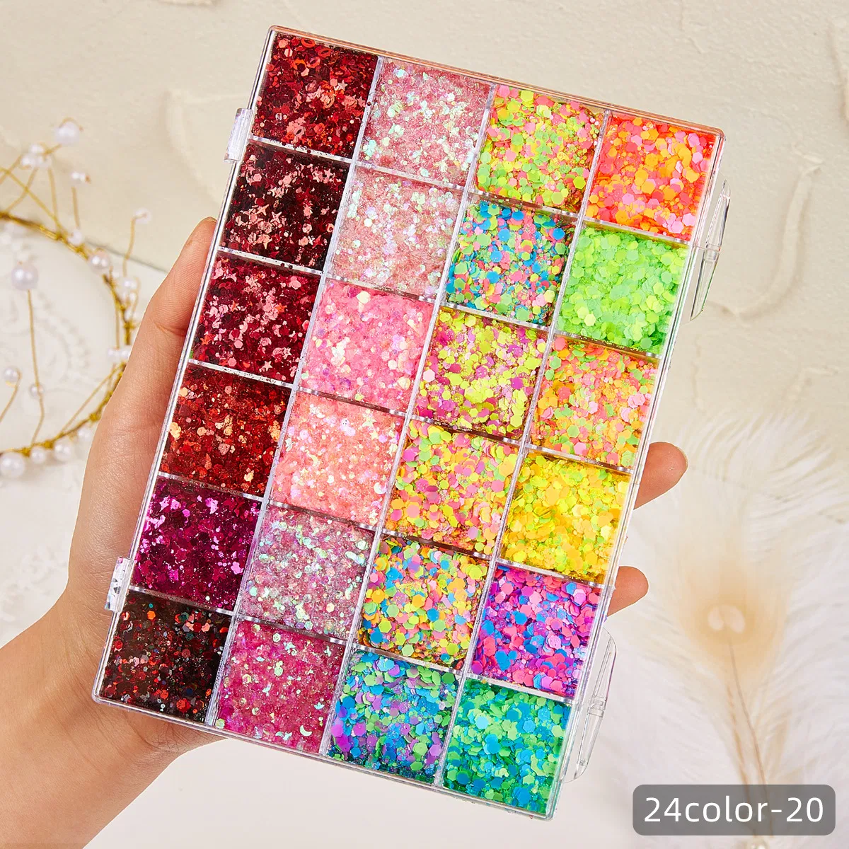 Holographic Glow in The Dark Face Hair Body Glitter Gel Chunky Glitter