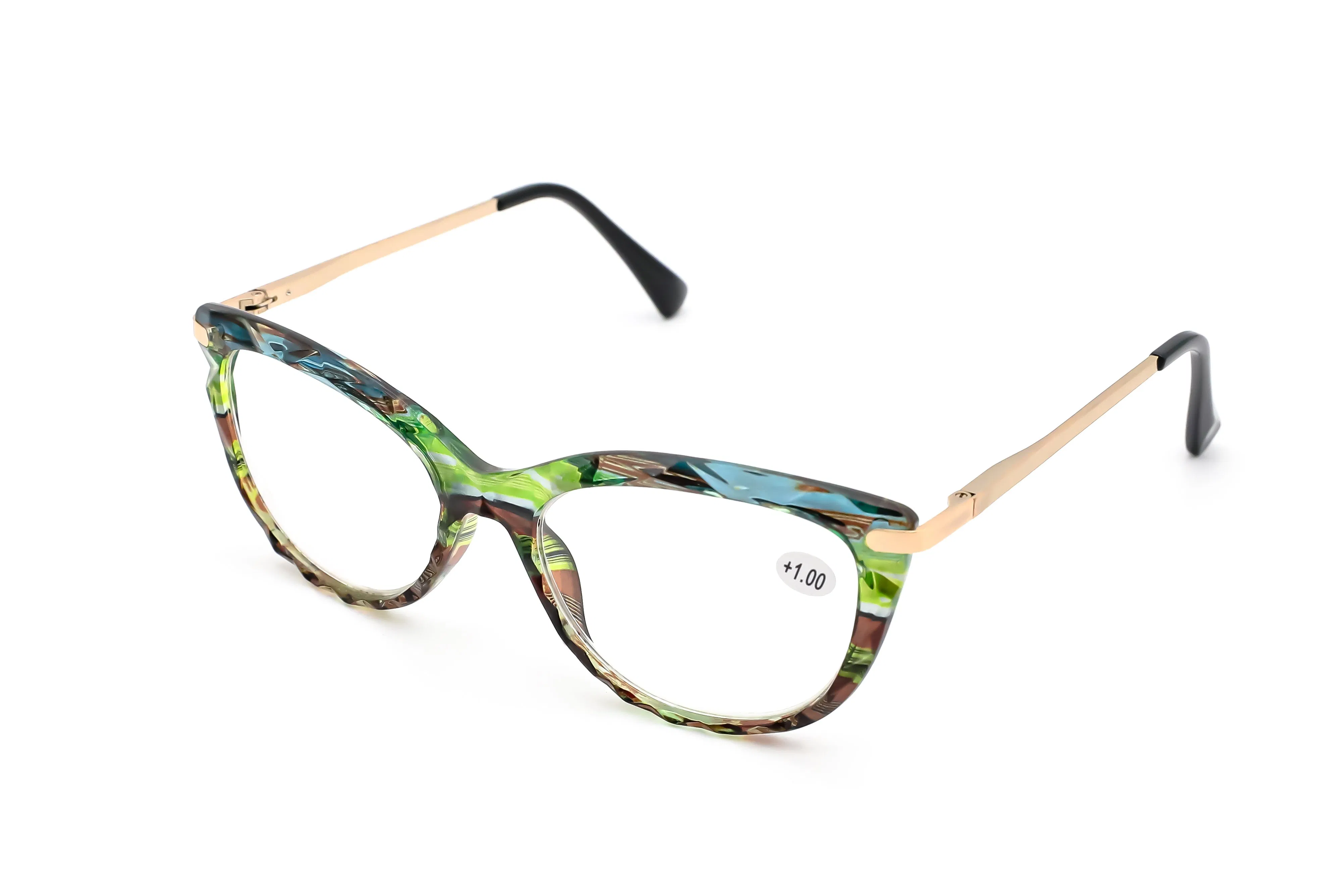 Combined Metal and Plastic Reading Glasses Optical Frame