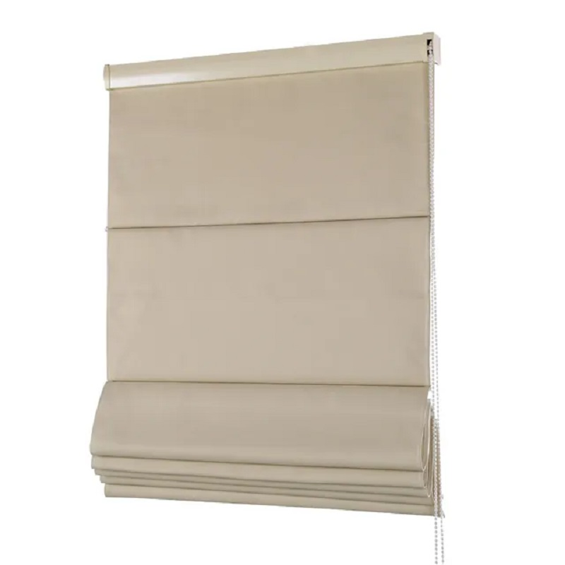 Popular Alexa Remote Control Roman Blinds Motorized Natural Material Roman Shades