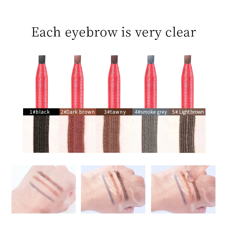 Private Label Paper Wrapped Waterproof Black Dark Brown Microblading Permanent Makeup Eyebrow Pencil for Eyebrow Makeup Tint