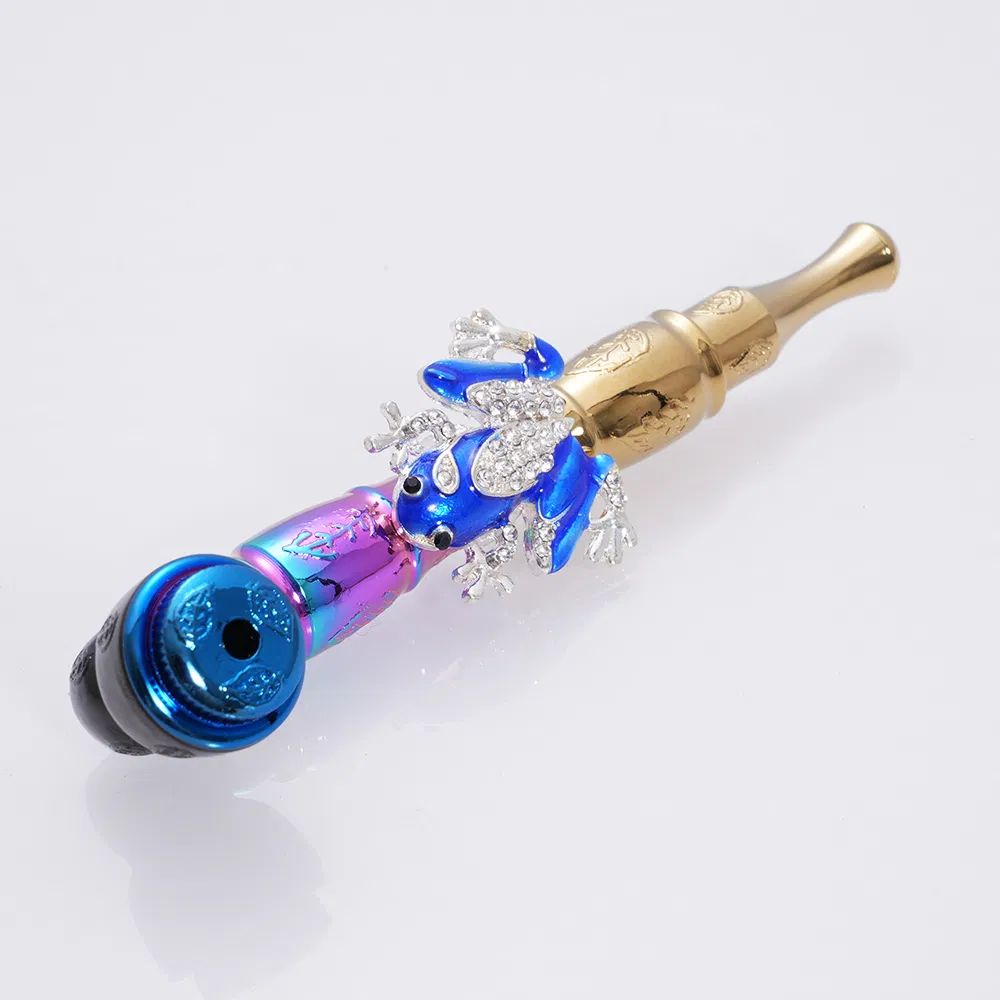 115mm Metal Tobacco Smoking Hand Pipes with Screw on Lid