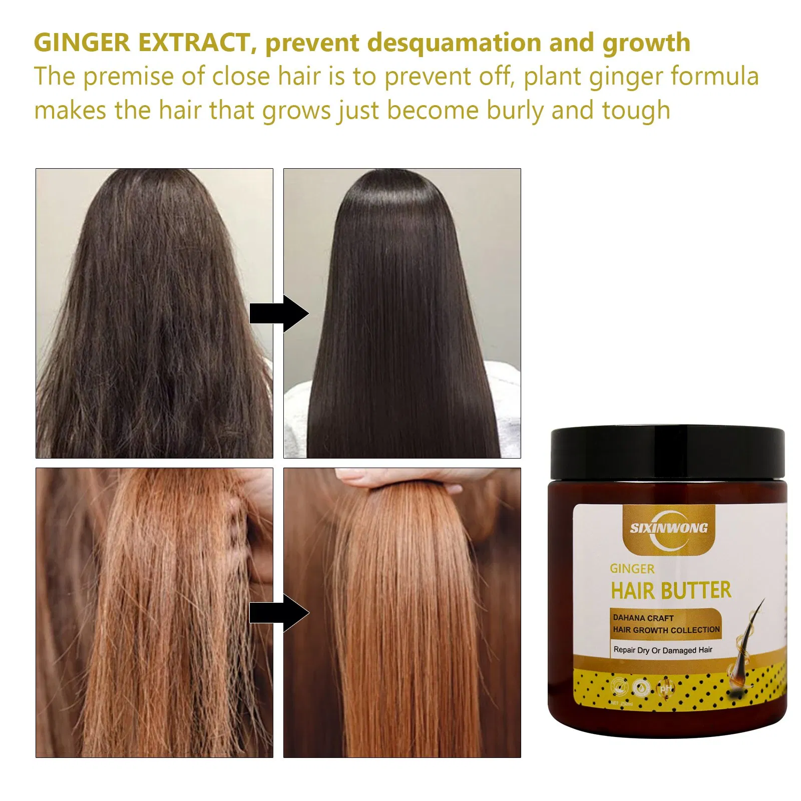 Beauty Cosmetics Effectively Strong Hair Gently Moisturize and Control Frizz Best Hair Butter