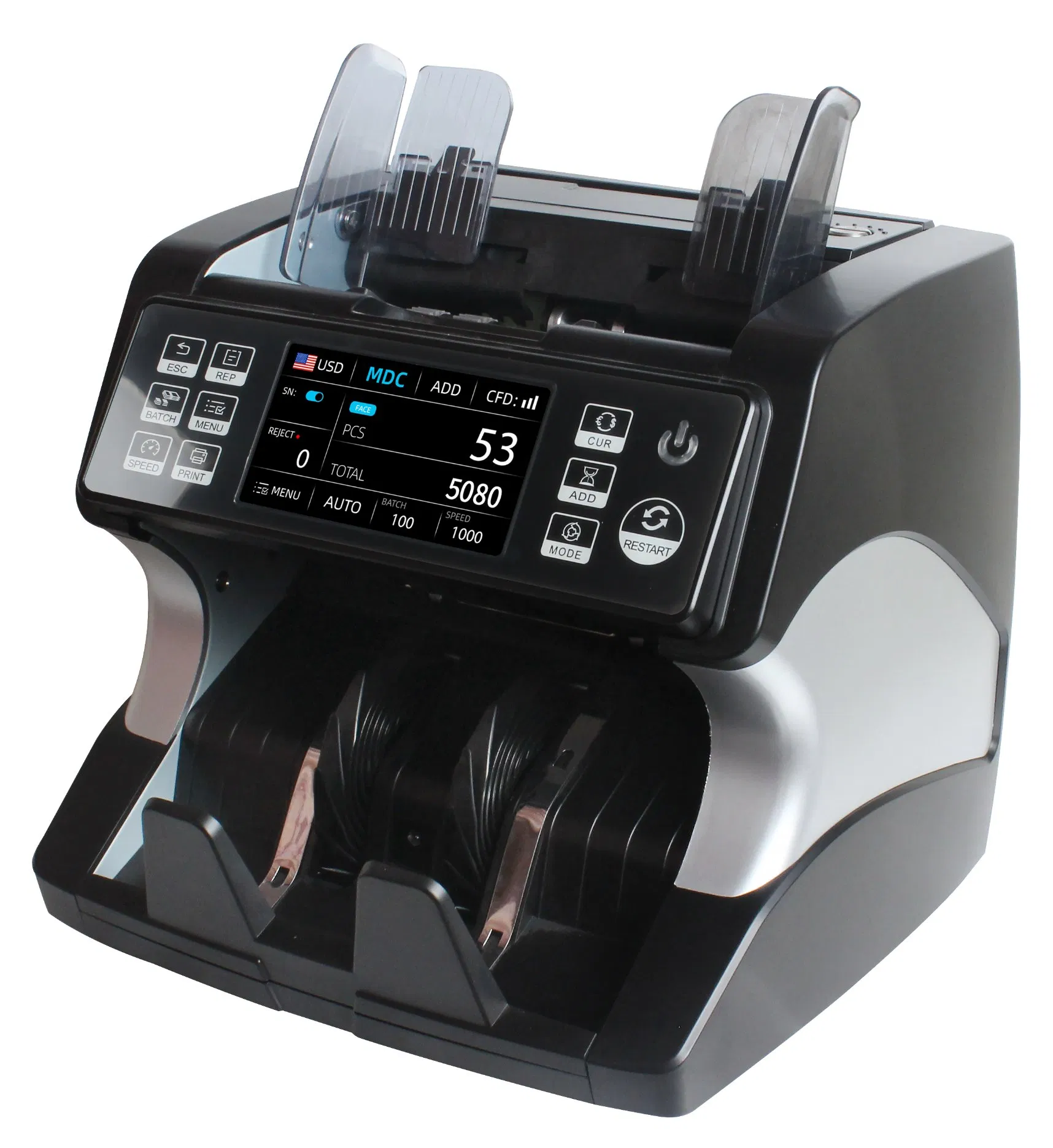 Al-920 Dual Cis Multi Currency Counter Sn Reading and Front Loading