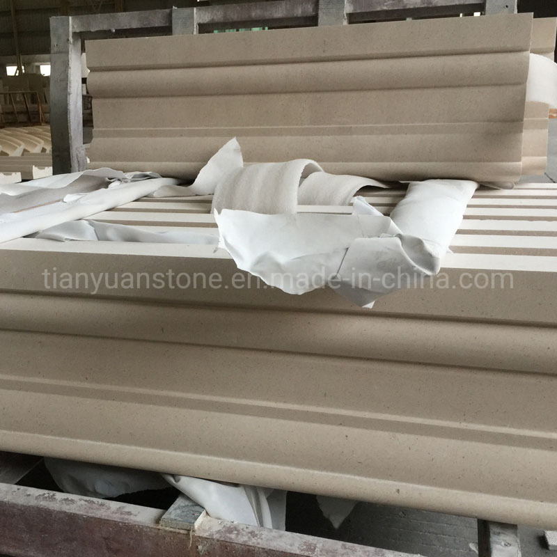 Natural Polished White Marble Stone Fabrication Interior Border