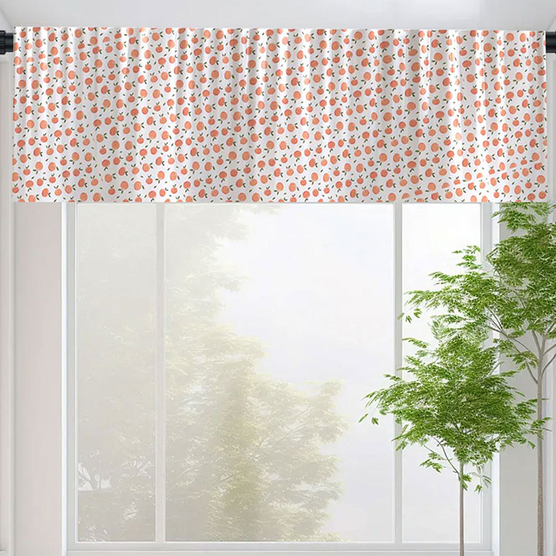 Printed Summer Style Windows Half-Cover The Door Frames, of The Kitchen, Living Room and Bedroom Drapses and Curtains
