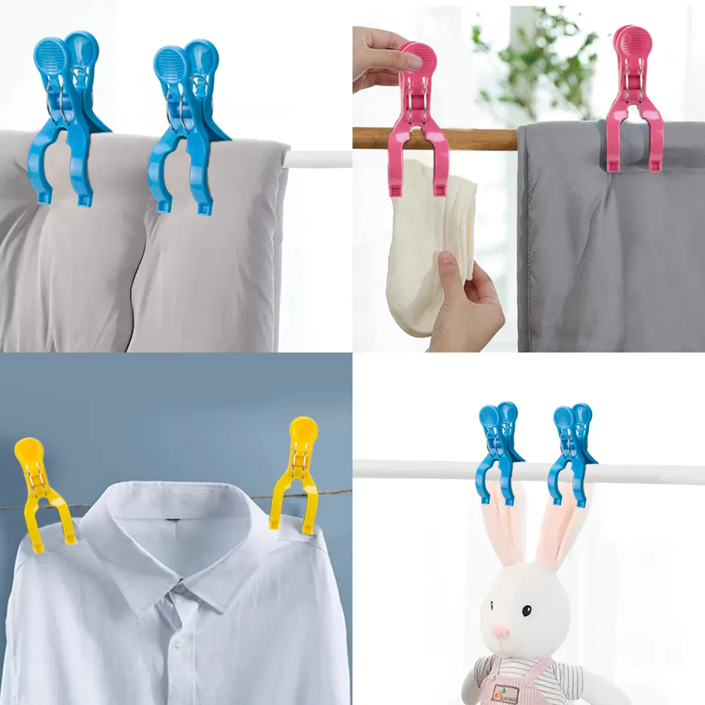 Plastic Outdoor Pegs Heavy Duty Clothes Clips Colorful Clothespin