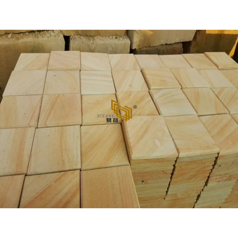 Wooden Yellow Sandstone for Floor/Wall/Tile/Building Materials