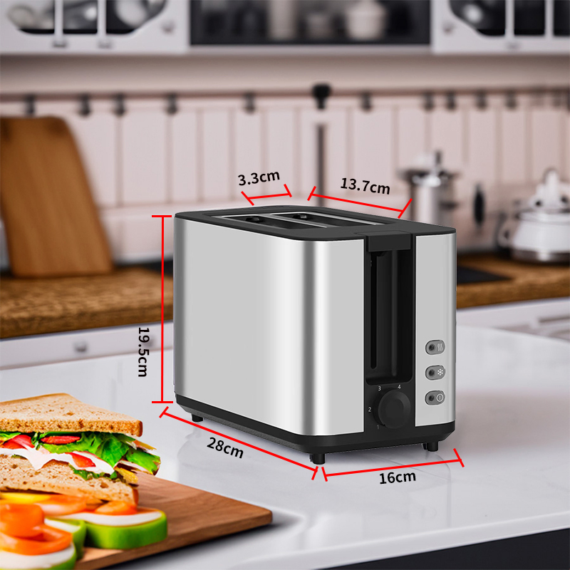 900W Multifunctional Toaster with 6 Settings and Removable Tray